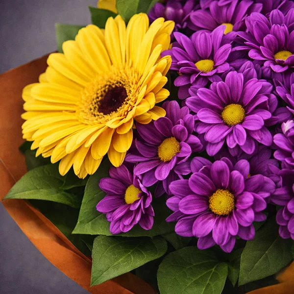 Свидание в Рио – букет из хризантем и гербер